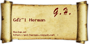 Gál Herman névjegykártya